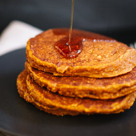 Gluten-Free Pumpkin Oat Pancakes