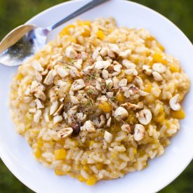 Butternut, Leek, Hazelnut Risotto
