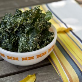 Vegan Sour Cream & Onion Kale Chips