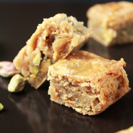 Lemon Pistachio Blondies