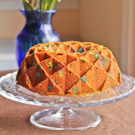 M&M Cream Cheese Bundt Cake