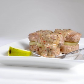 Pork Fillet Stacks and Pepper Sauce