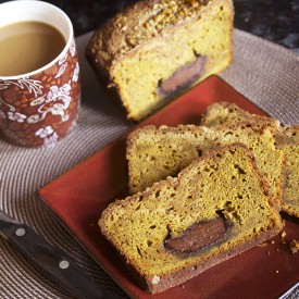 Nutella Stuffed Pumpkin Bread