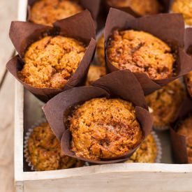 Toffee Honeycomb Pumpkin Muffins