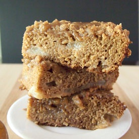 Pear Coffee Cake with Maple Glaze