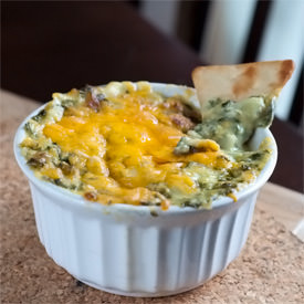 Ramekin Baked Spinach Dip
