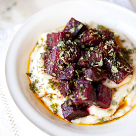 Pureed Celery Root with Beets