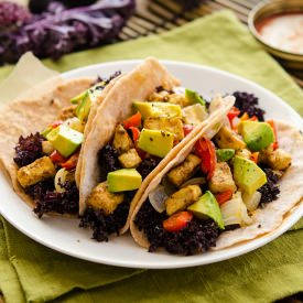 Roasted Tofu Kale Tacos