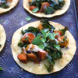 Sweet Potatoes & Kale Tostadas