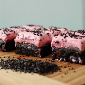 Raspberry Frosted Brownies