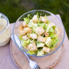 Vegan Caesar Salad with Croutons