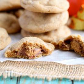 Peanut Butter Cup Stuffed Cookies