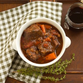 Beef Stew with Red Wine & Tomatoes