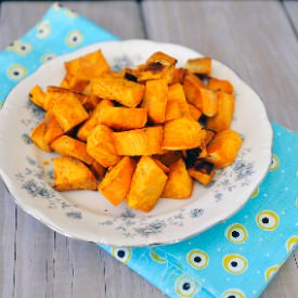 Garlic Roasted Sweet Potatoes