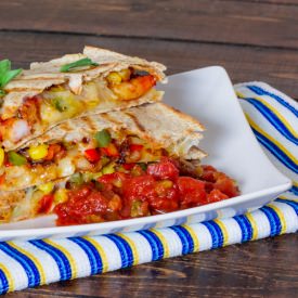 Shrimp Fiesta Quesadillas