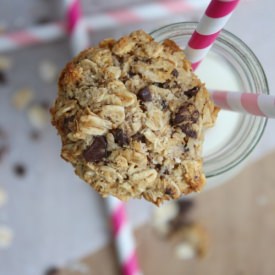 Coconut Choc Chip Oat Cookies
