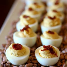 Deviled Pepperoni Eggs