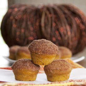 Cinnamon Sugar Mini Pumpkin Muffins