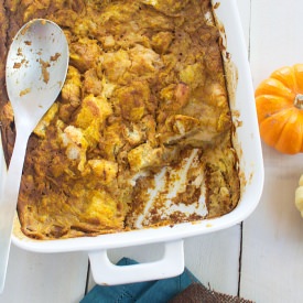 Cocout Pumpkin Bread Pudding