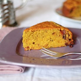 Plum and Polenta Cake