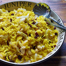 Spicy Cashew and Sultana Rice