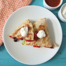 Black Bean & Red Pepper Quesadilla