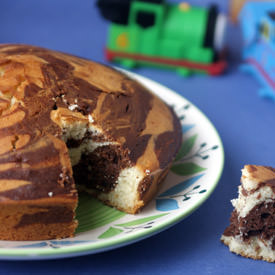 Eggless Marble Cake