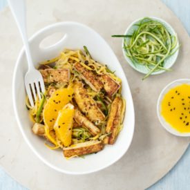 Zucchini Squash Curried Tofu Salad