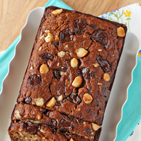 Banana Coconut Macadamia Nut Bread