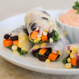 Crunchy Veggie & Black Bean Spring