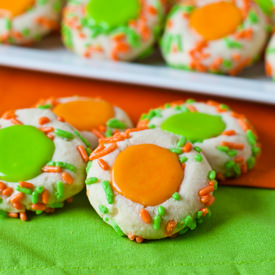 Halloween Thumbprint Cookies