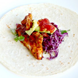 Guajillo-Chile Seafood Tacos