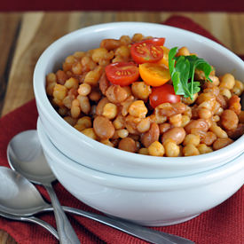 Tangy Three-Bean Skillet
