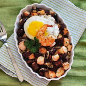 Shrimp and Sweet Potato Hash