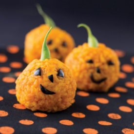 Carrot Rice Ball Jack O’ Lanterns