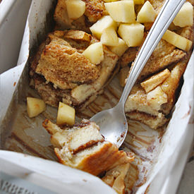 Apple Nutella Bread Pudding