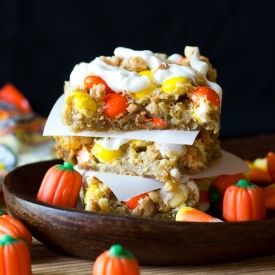 White Chocolate M&M Cookie Bars
