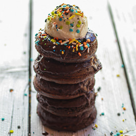 Vegan Gooey Chocolate Doughnuts