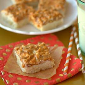 Caramel Cashew Shortbread Bars