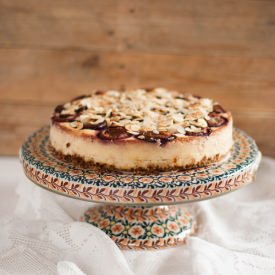 Marzipan and Plum Cheesecake