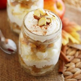 Caramel Apple Angel Food Cake Jars