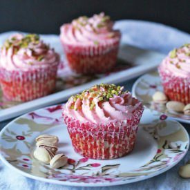 Pistachio and Rosewater Cupcakes