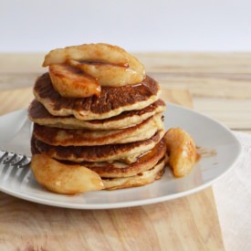Rye Pancakes with Caramelized Pears