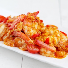 Salted Egg Yolk Prawns