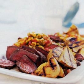 Grilled Sirloin with Corn Salsa