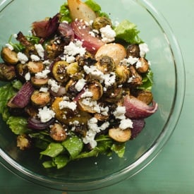Roasted Brussels Sprouts Pear Salad