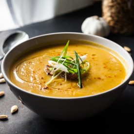 Roasted Garlic, Pumpkin & Leek Soup