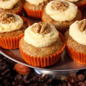 Walnut-Carrot Cupcakes