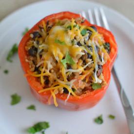 Healthy Stuffed Quinoa Bell Pepper