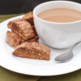 Chocolate and Pistachio Biscotti